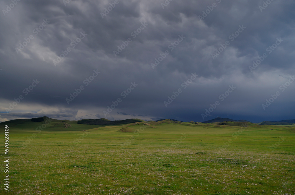 Landscape of the Orkhon Valley in Mongolia Landscape of the Orkhon Valley in Mongolia