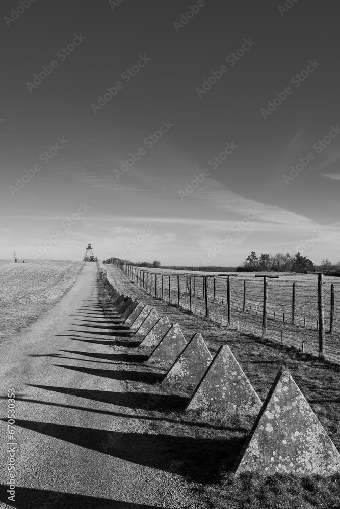 the memorial of the iron curtain in Cizov, Southern Moravia, Czech Republic the memorial of the iron curtain in Cizov, Southern Moravia, Czech Republic
