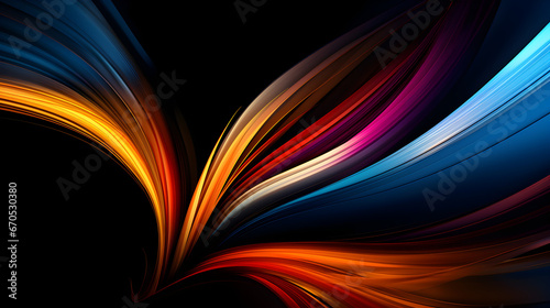 HQ Abstract Energy Flow Colorful Lines Background