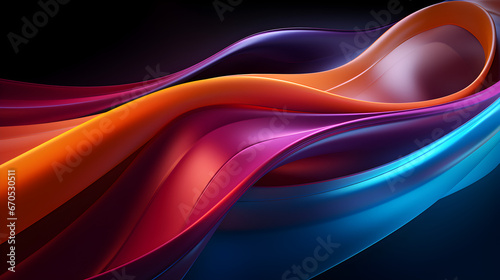 HQ Abstract Energy Flow Colorful Lines Background photo