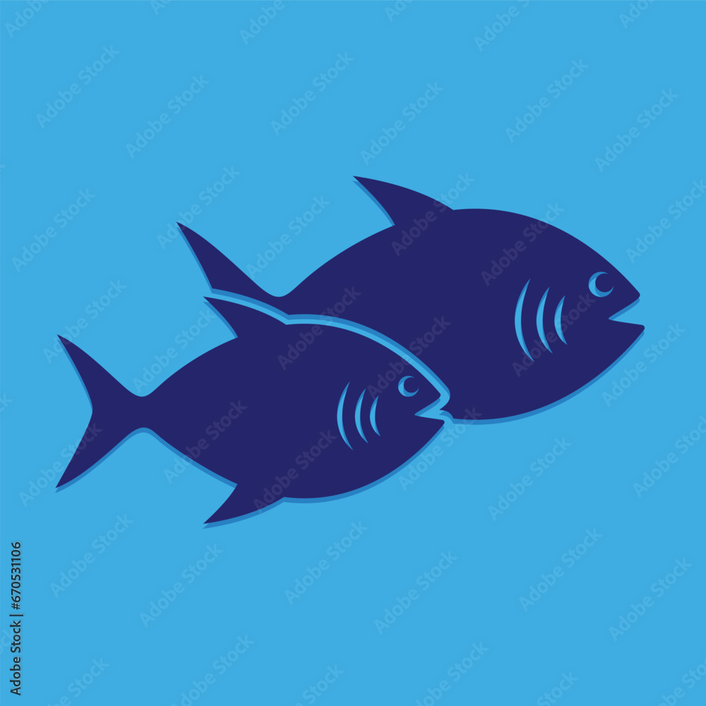 Obraz premium free vector fish logo template