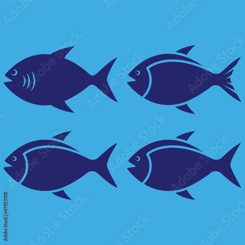 free vector fish logo template