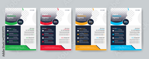 Modern Creative Corporate business, digital marketing agency flyer Brochure design, cover modern layout, annual report, poster, flyer in A4 template