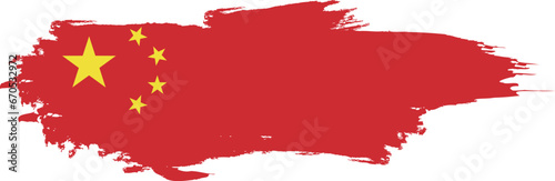 Obraz na płótnie China flag country on brush paint stroke.
w salonie
