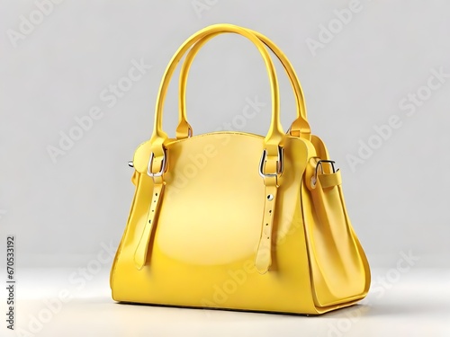 yellow bag isolated on white