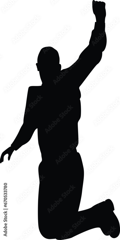 Official man silhouette in a different pose 