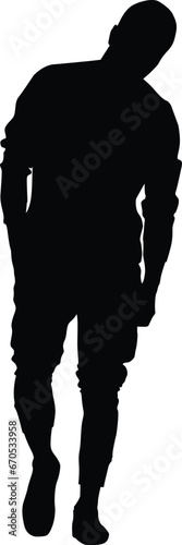 Casual man silhouette or vector 