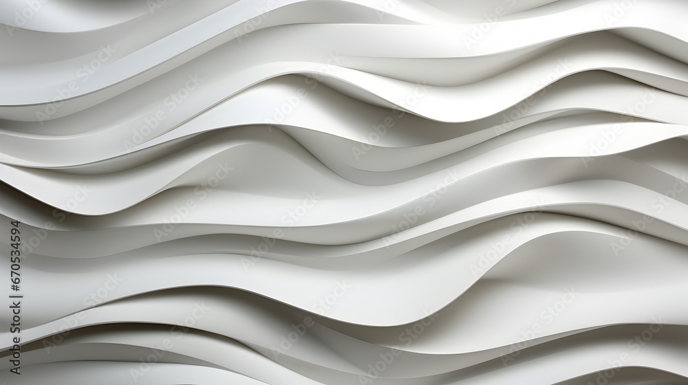 HQ Abstract White Wavy Sculpted Background, 3D Wave Liquid Flow Texture. Fluid art Abtract-themed, Illustrations