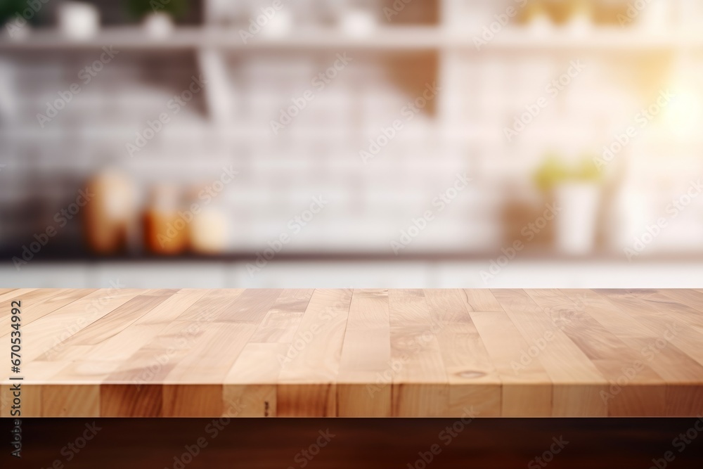 Modern Kitchen wooden table top for product, display podium Modern Kitchen wooden table top for product, display podium