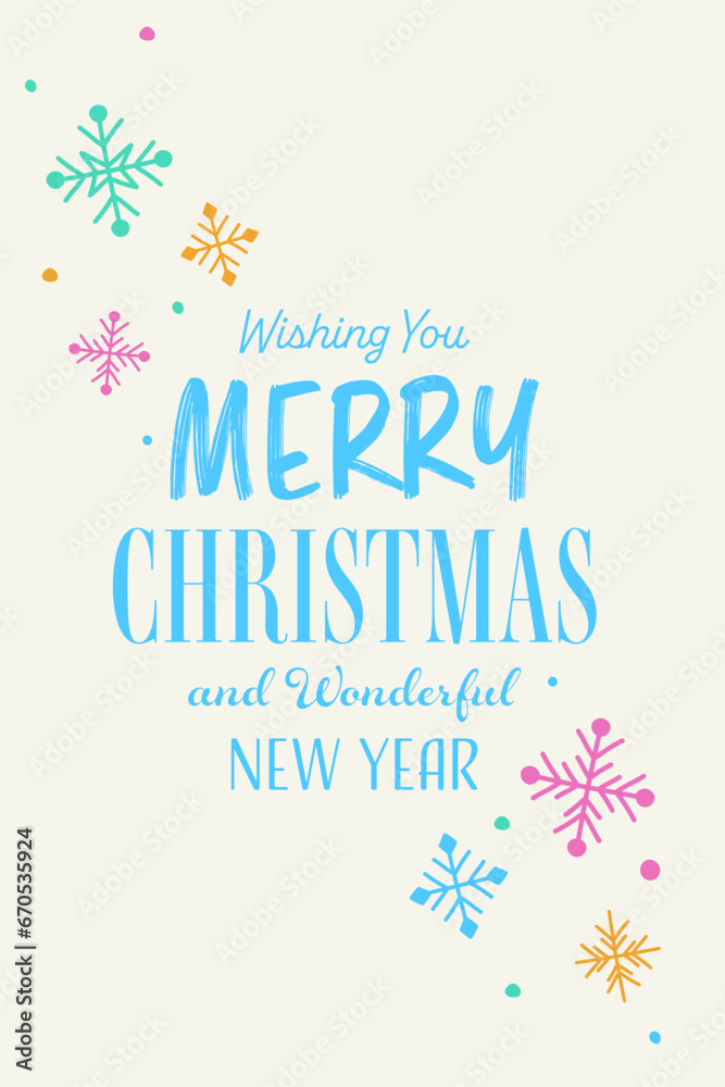 Decorative Christmas greeting cards with snowflakes. Vector illustration