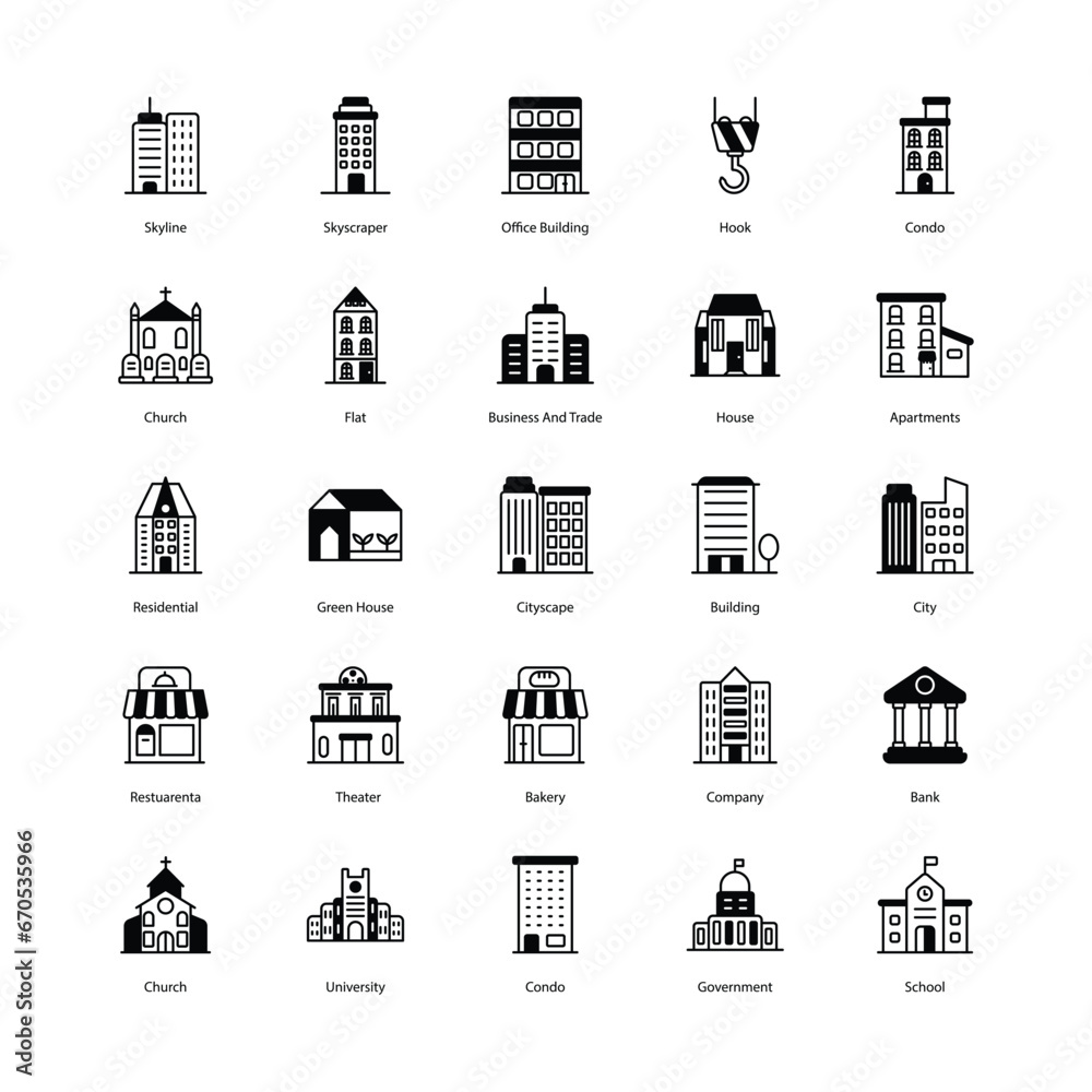 Building icons set, city building, Bank, Hotel, Courthouse. Buildings line icons. City, Real estate, Architecture buildings icons. Hospital, town house, museum. Urban architecture, city skyscraper, do Building icons set, city building, Bank, Hotel, Courthouse. Buildings line icons. City, Real estate, Architecture buildings icons. Hospital, town house, museum. Urban architecture, city skyscraper, do