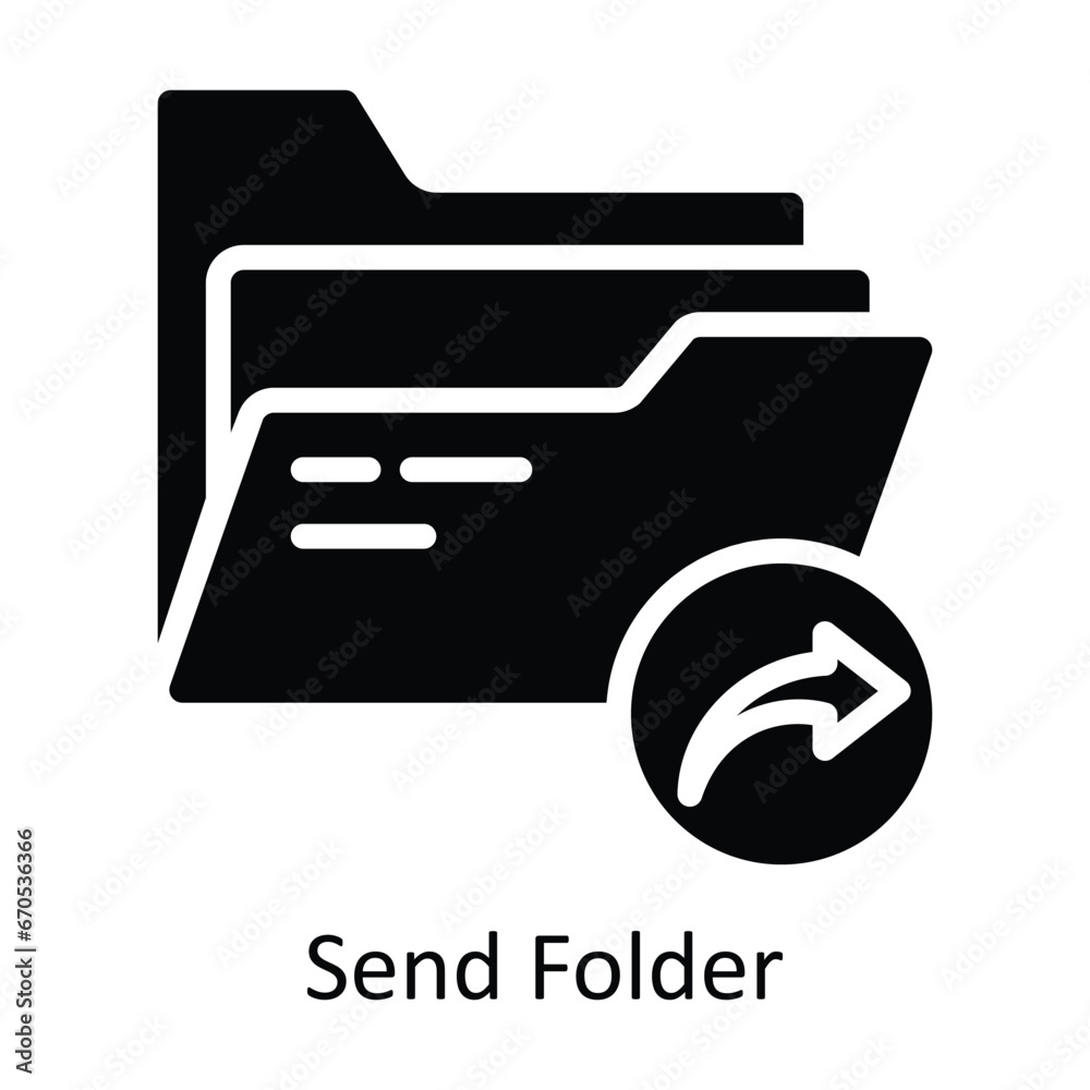 Send Folder vector Solid Design illustration. Symbol on White background EPS 10 File Send Folder vector Solid Design illustration. Symbol on White background EPS 10 File