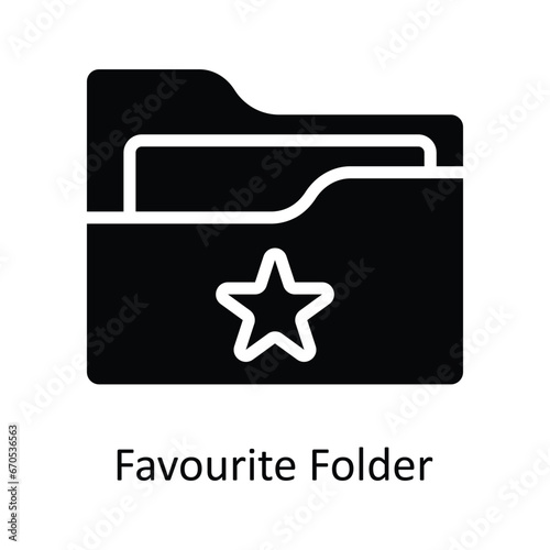 favorite Folder vector Solid Design illustration. Symbol on White background EPS 10 File 