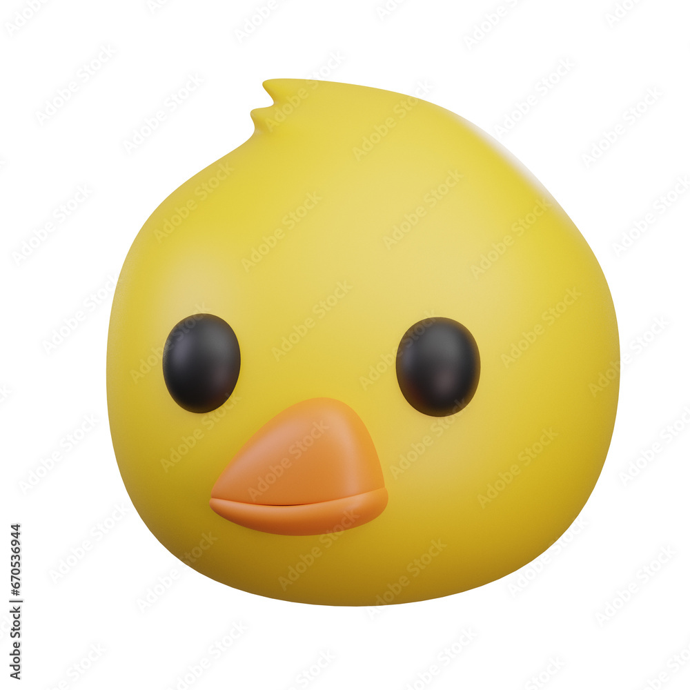 Chick Emoji 3D Illustration