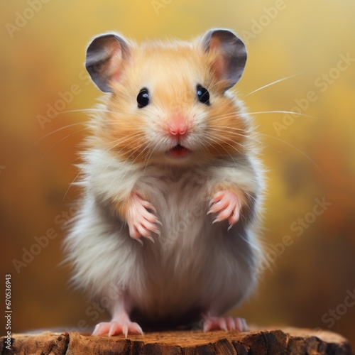 Illustration of a hamster close up