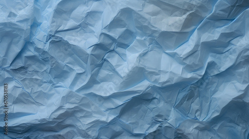 Wallpaper Mural Crumpled, wrinkled, blue, thin, blank paper as background and texture with rough surface Torontodigital.ca