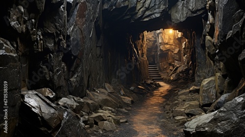 Entrance to high peak mine tunnels