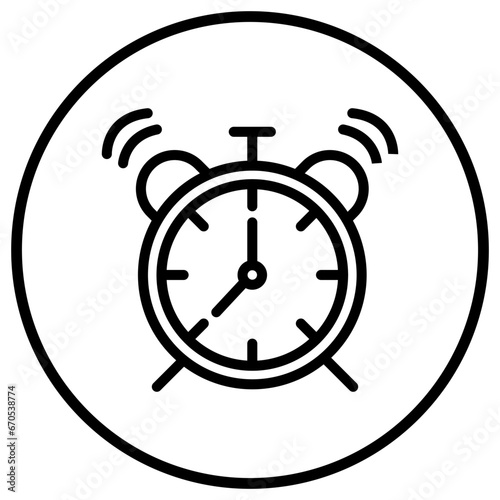 Alarm Clock Vector Icon Design Illustration