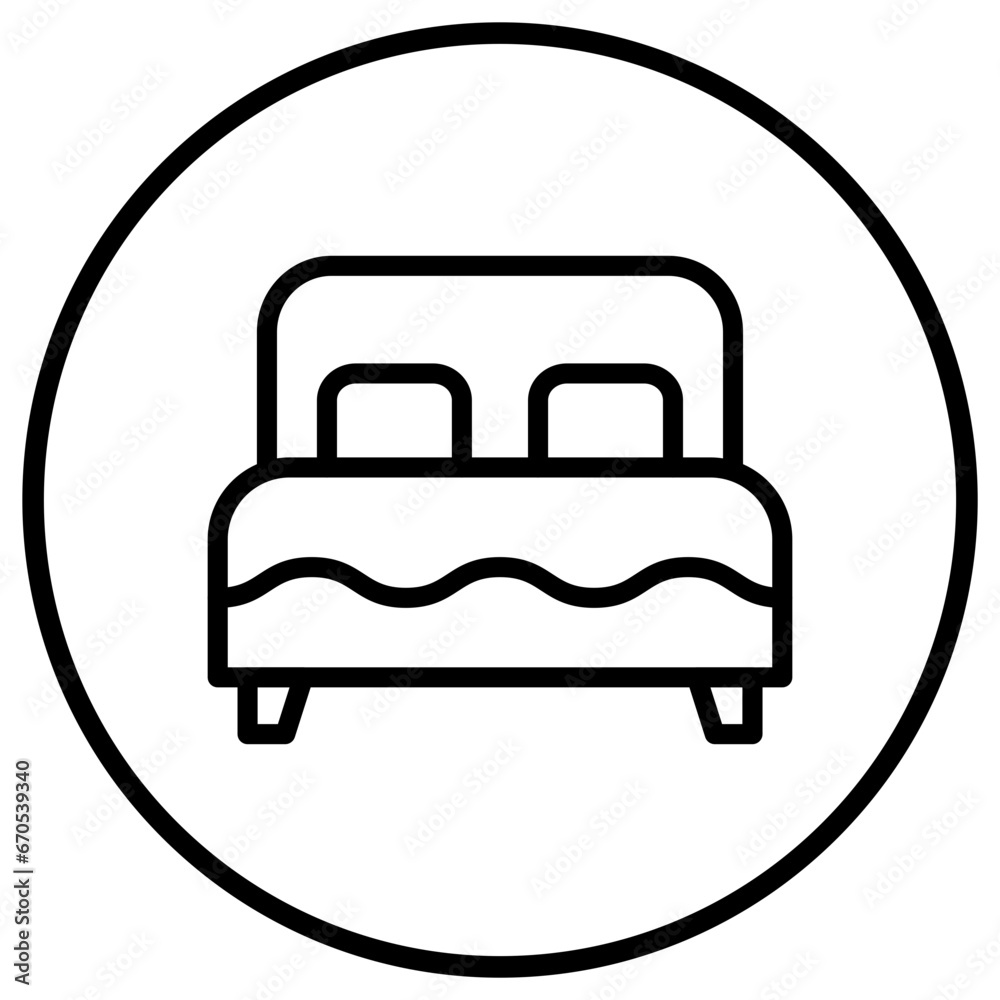Double bed Vector Icon Design Illustration Double bed Vector Icon Design Illustration