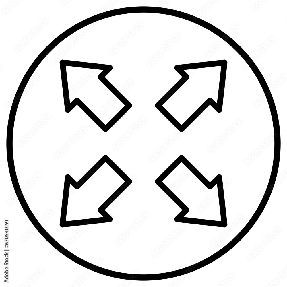Expand Vector Icon Design Illustration Expand Vector Icon Design Illustration