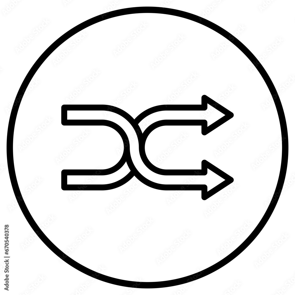 Shuffle Vector Icon Design Illustration Shuffle Vector Icon Design Illustration