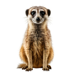 standing meerkat animal isolated on transparent background ,generative ai
