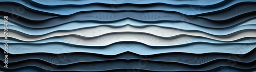 Horizontal shapes of reed stone in blue, light blue and white, surface with structure, in different layers, pattern as background, texture