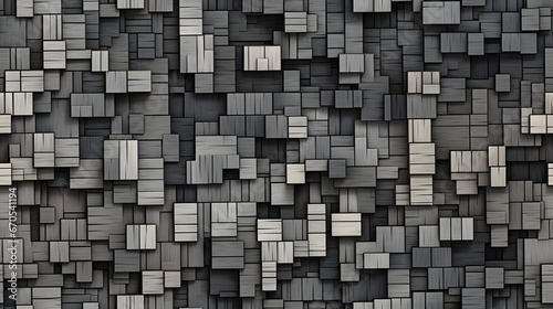 Ink cross-hatching of 3d blocks pattern © Viktoria