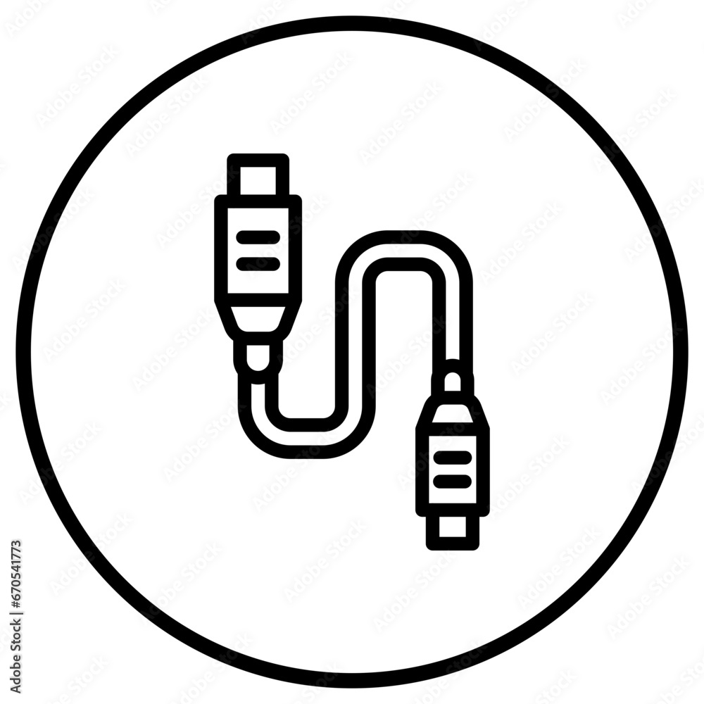 Cable Vector Icon Design Illustration Cable Vector Icon Design Illustration