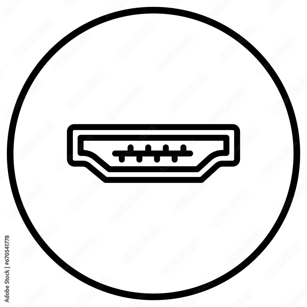Hdmi Port Vector Icon Design Illustration Hdmi Port Vector Icon Design Illustration
