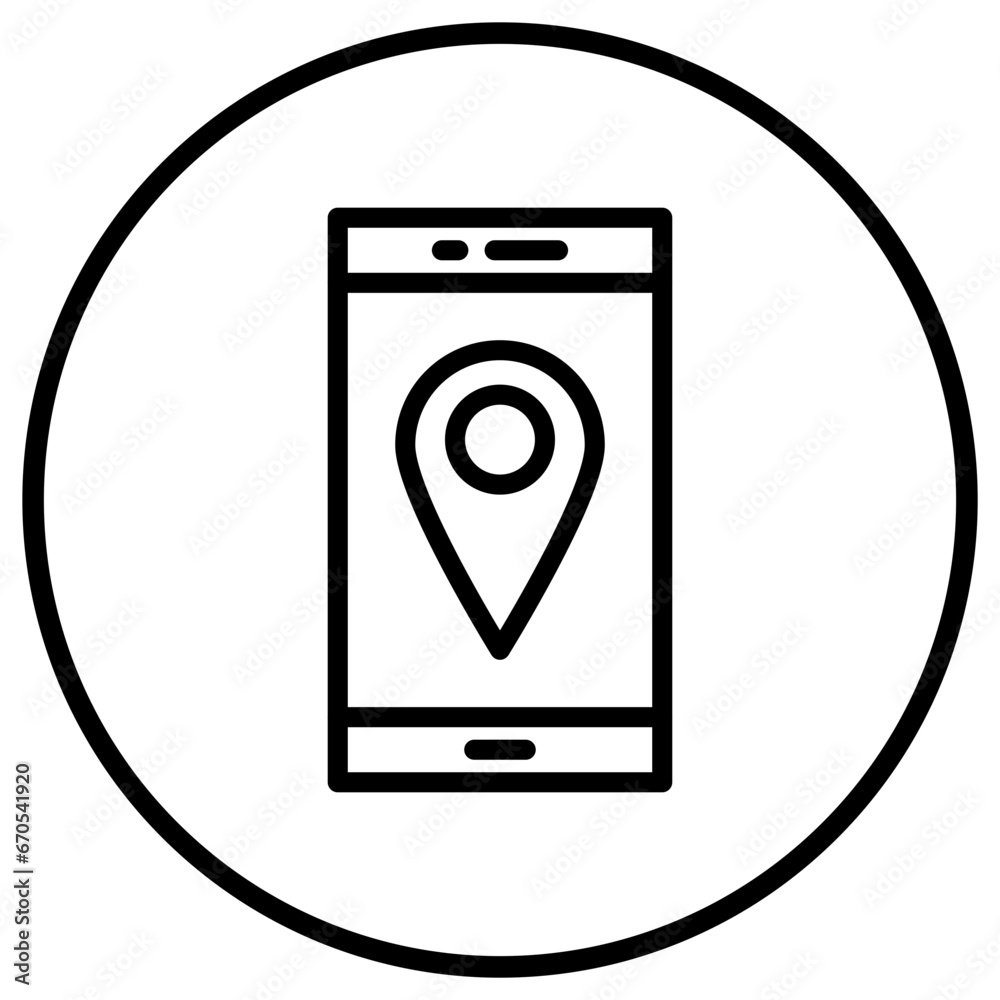 Mobile location Vector Icon Design Illustration Mobile location Vector Icon Design Illustration