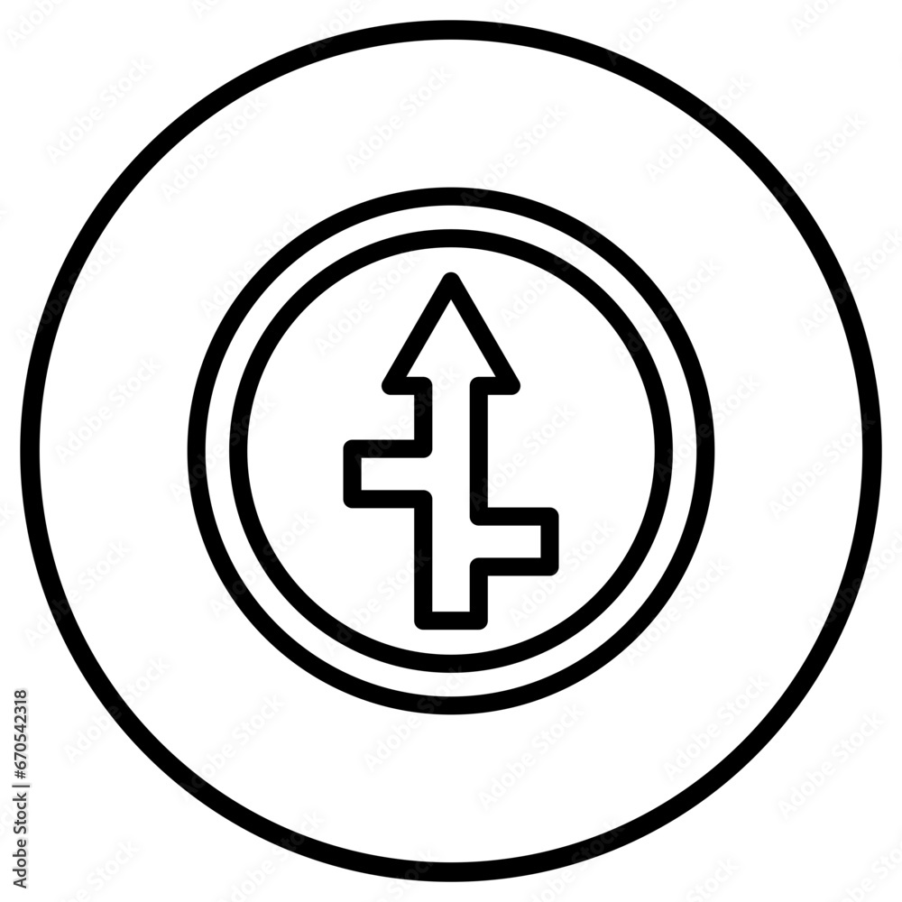 Crossways Vector Icon Design Illustration Crossways Vector Icon Design Illustration