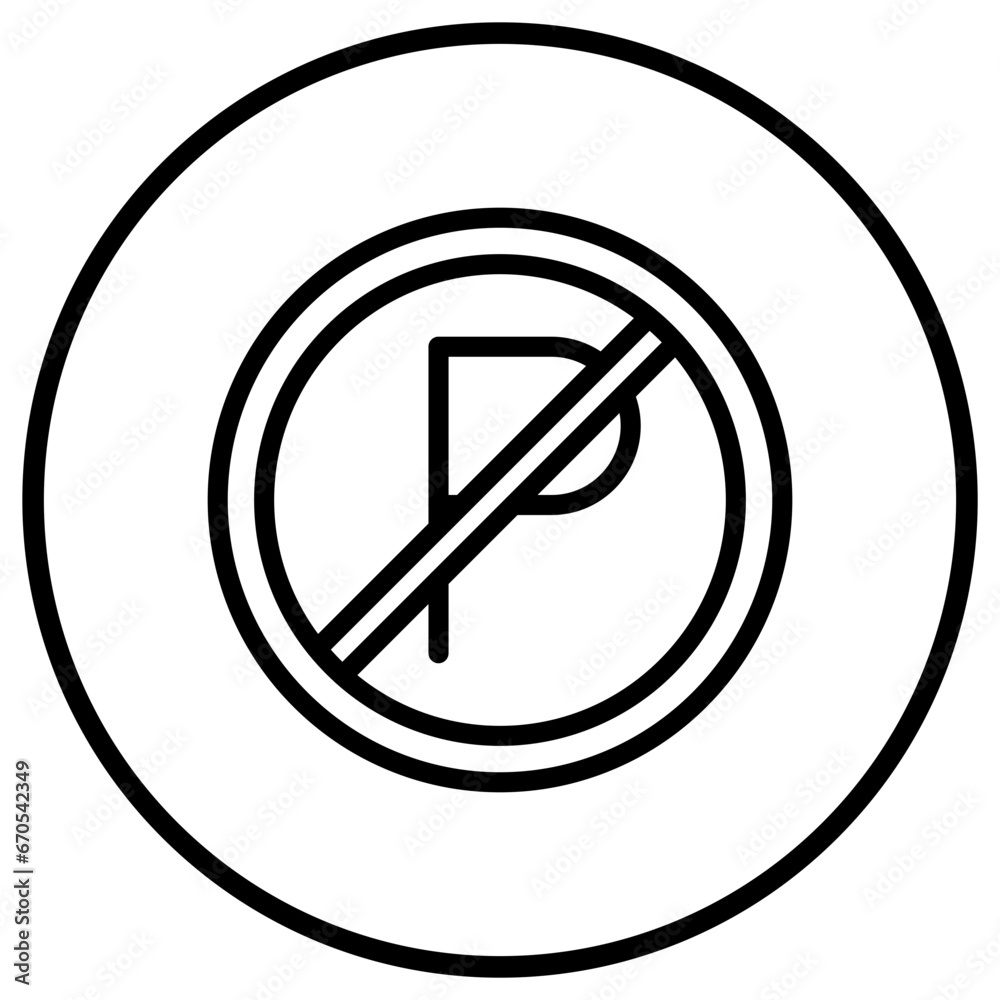 No parking Vector Icon Design Illustration