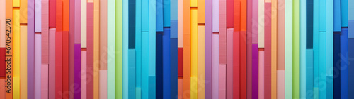 Vertical striped colored papers pattern with strong modern abstract design, background texture, banner
