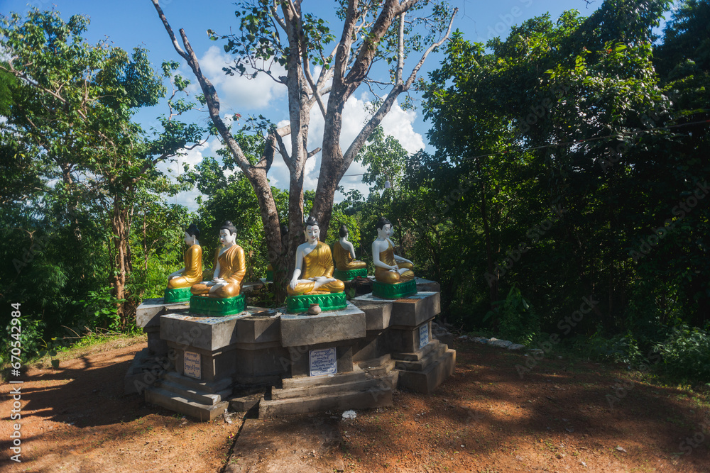 Buddha statues in a park