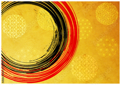 金箔和柄模様背景