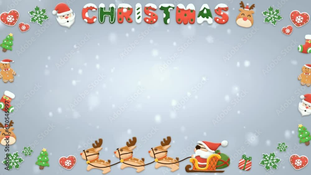 Snowy Dreamscape. Santa's Gift Delivery. Snowy Christmas and New Year Video Snowy Dreamscape. Santa's Gift Delivery. Snowy Christmas and New Year Video
