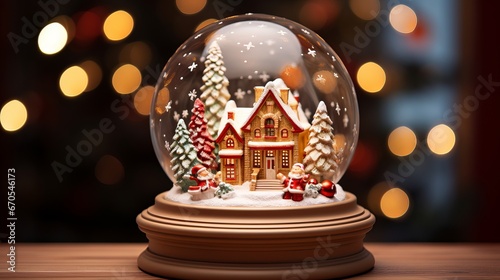Beautiful snow globe decked out for Christmas © PhotoVibe