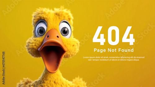 404 error page template for website. Page not found.  photo