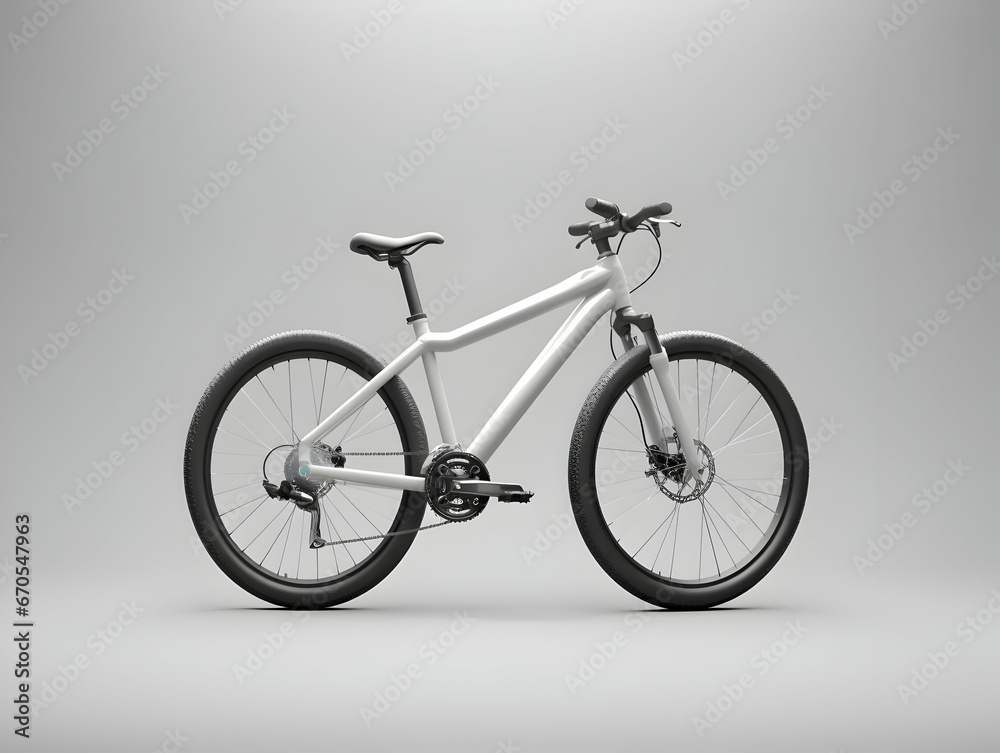 A realistic 3D bicycle isolated on white background, Ai generated eco friendly bicycle, Isolated bicycle on a lighter background A realistic 3D bicycle isolated on white background, Ai generated eco friendly bicycle, Isolated bicycle on a lighter background
