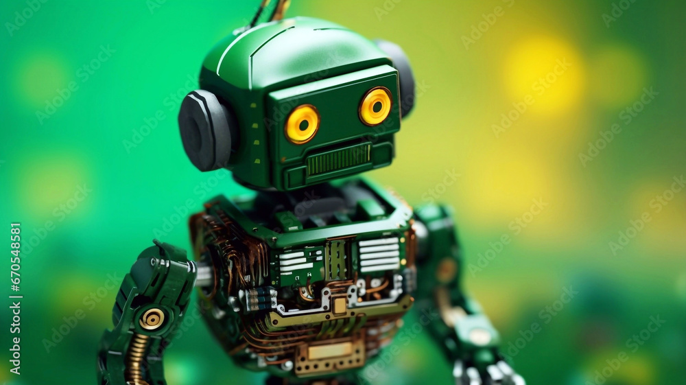 Green Retro Robot