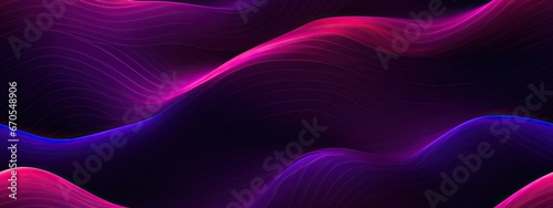 Seamless Dark violet purple pink burgundy red abstract background. Banner. Color gradient, ombre. Wave, fluid. Bright light wavy line, spot. Neon, glow, flash, shine. Template. Rough, grain, noise