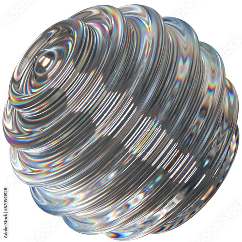 3D icon of a glass abstract object photo