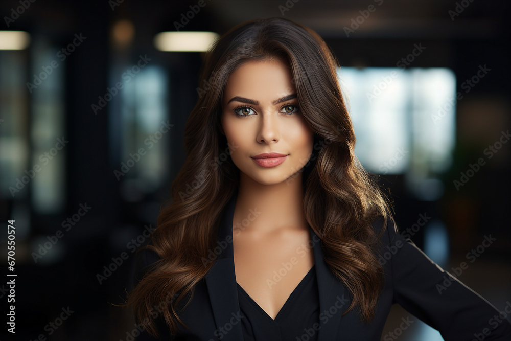 Generative AI picture portrait of attractive office worker young woman Generative AI picture portrait of attractive office worker young woman