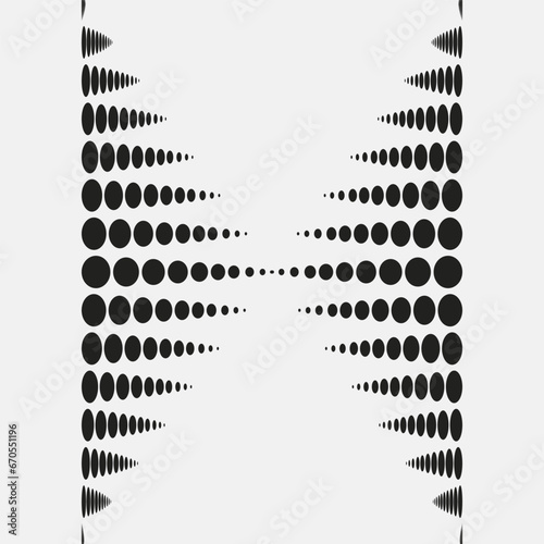 Modern backdrop with different sizes black circles