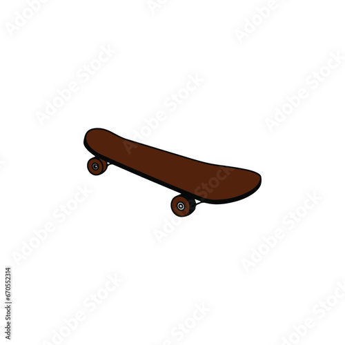 skateboard isolated on white background
