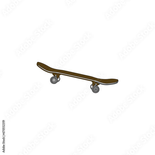 skateboard isolated on white background