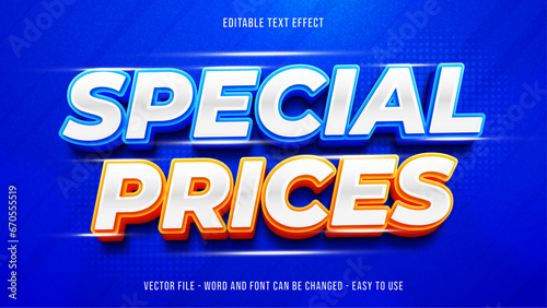 Editable special sale text effect, marketing text style