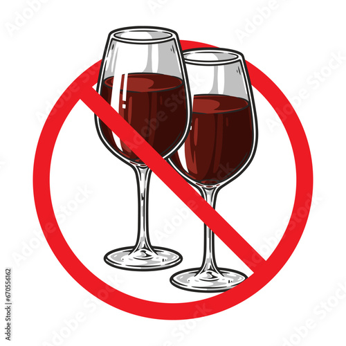 Fight against drunkenness colorful sticker
