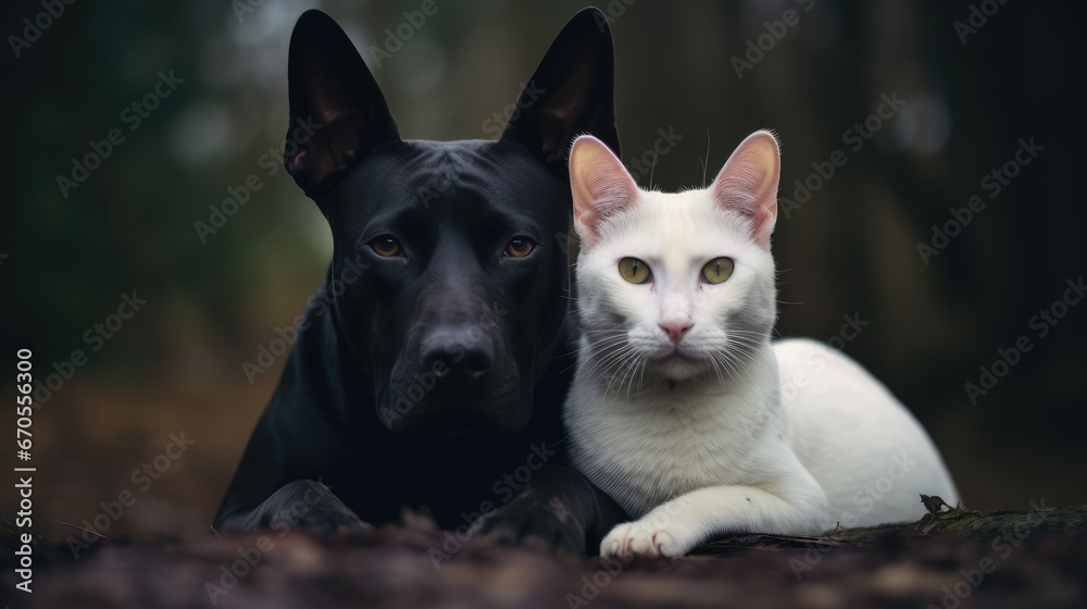 black and white cat